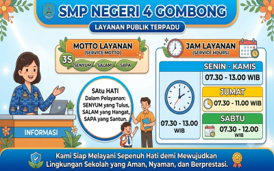 JAM PELAYANAN PUBLIK SMP NEGERI 4 GOMBONG